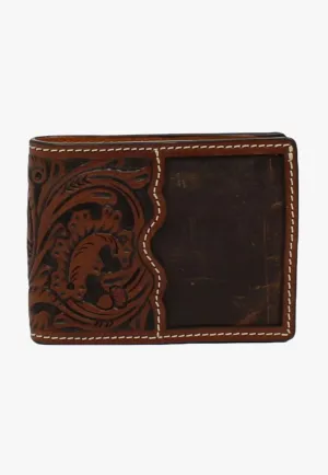 3D Mens Floral Acorn Bifold Wallet