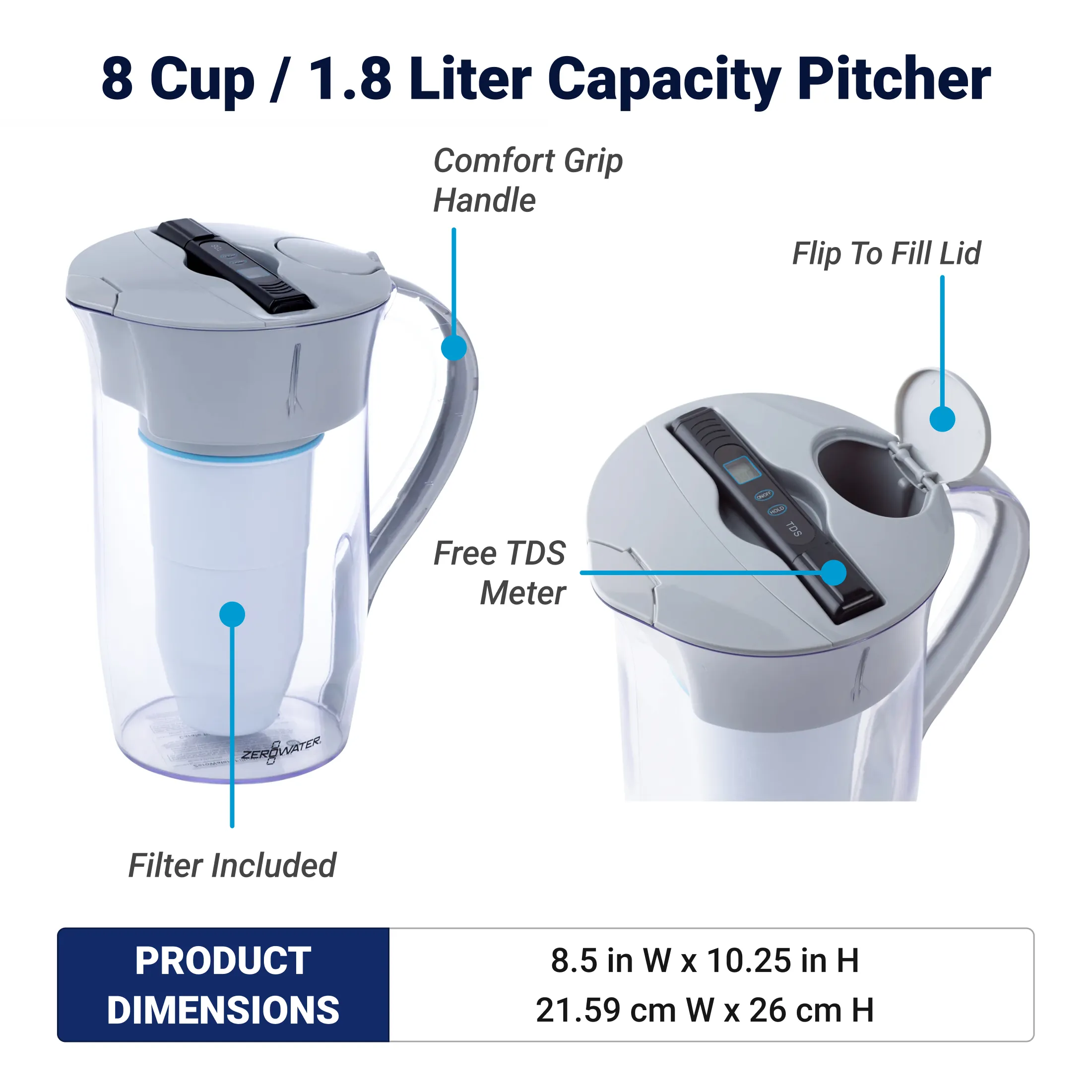 8 Cup Round Pitcher