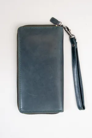 Adrian Klis 195 Wallet, Dark Green, Buffalo Leather