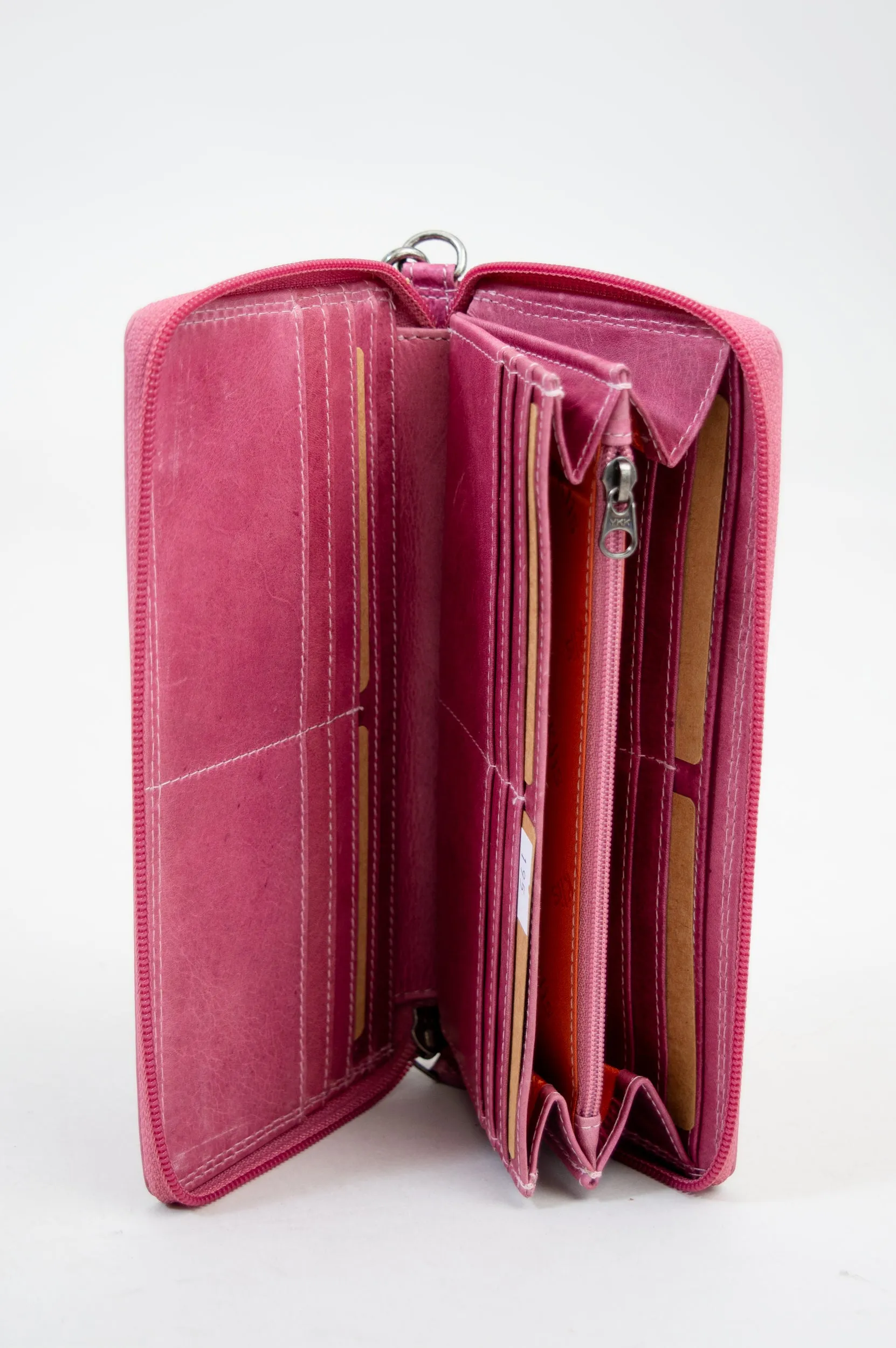 Adrian Klis 195 Wallet, Pink, Buffalo Leather