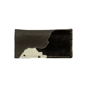 American West Mens Pony Hair-on-Hide Black Leather Rodeo Wallet