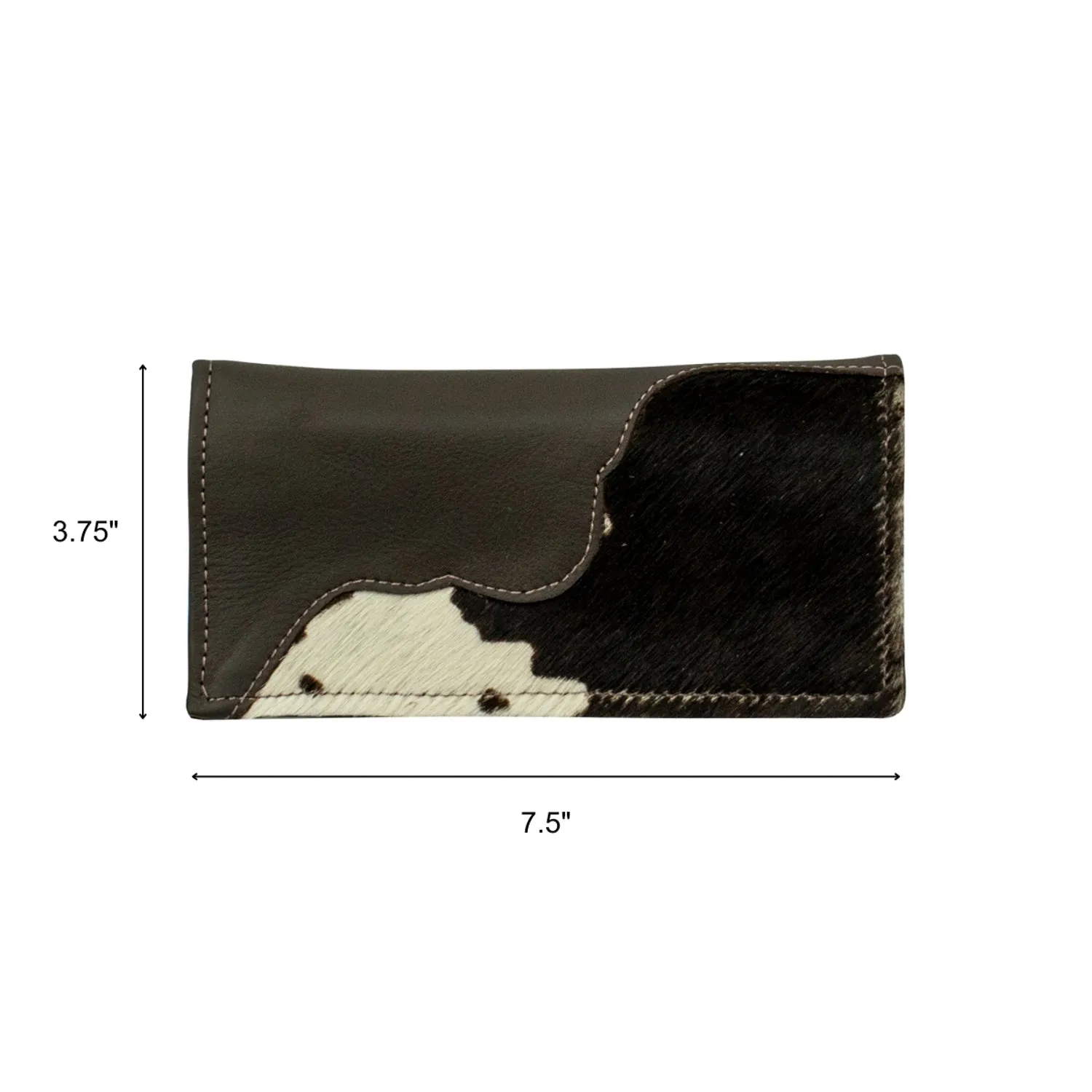 American West Mens Pony Hair-on-Hide Black Leather Rodeo Wallet