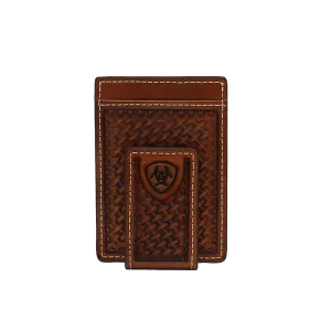 Ariat M&F Brown Embroidered Money Clip