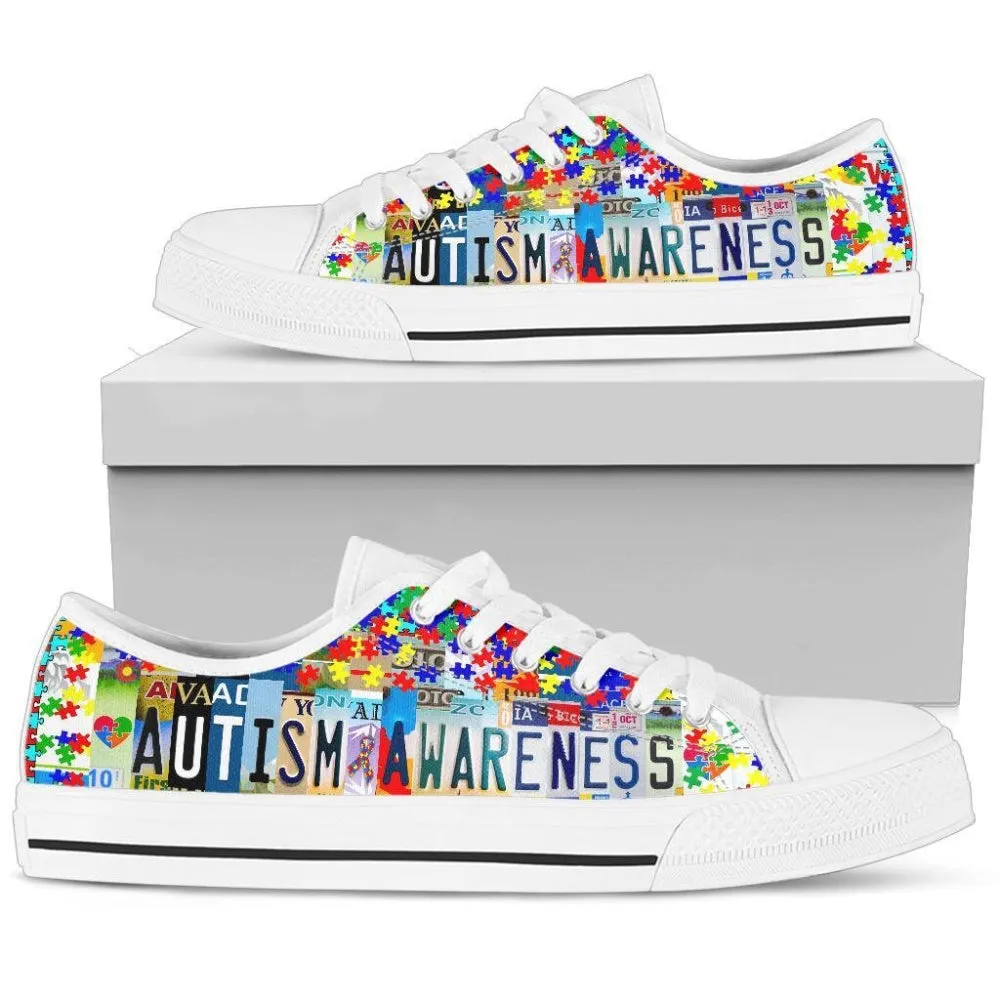 Autism Awareness Low Top Shoes For Men And Women, Low Top Sneaker, Low Top Canvas Shoes