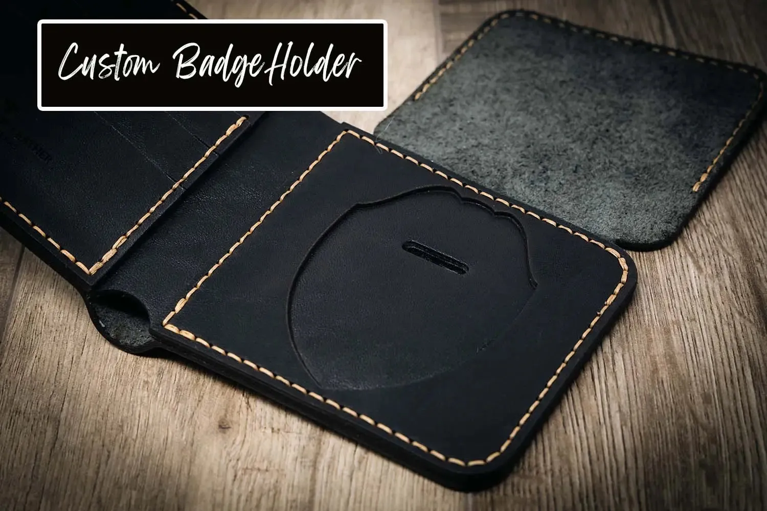 Badge Bifold Wallet - Saddle Tan