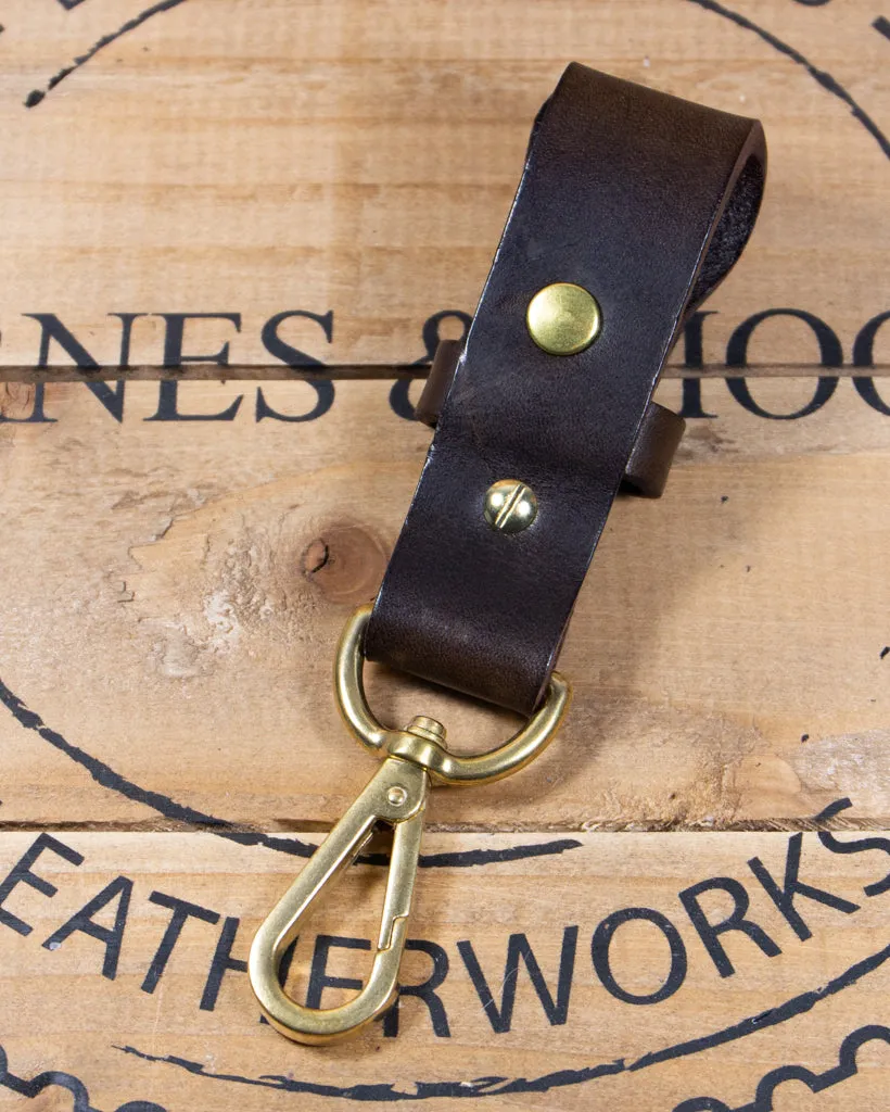 Barnes and Moore Yardman II Leather Key Fob - Deep Honey