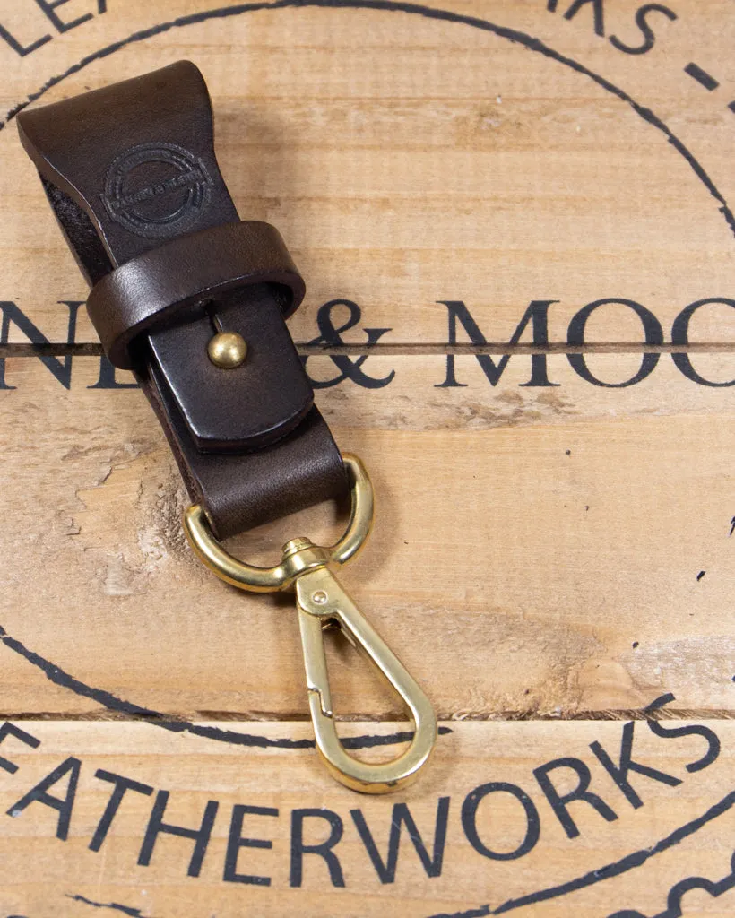 Barnes and Moore Yardman II Leather Key Fob - Deep Honey