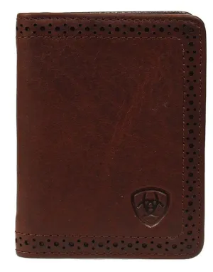 Bi-Fold Perforated Edge Brand Shield Wallet