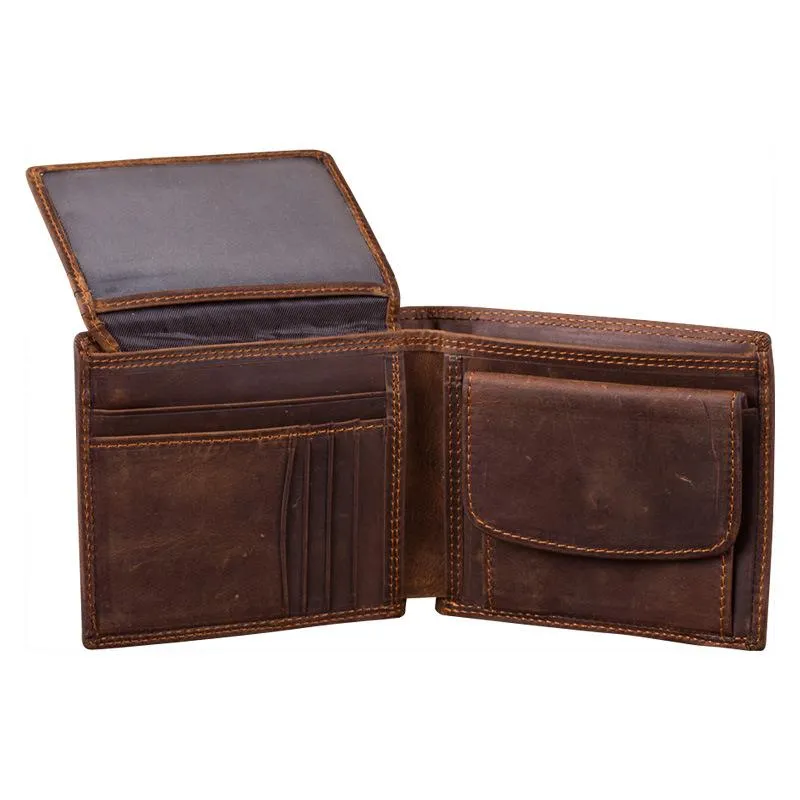 Bifold Leather Mens Large Wallet Small Wallet billfold Wallet Driver's License Wallet for Men