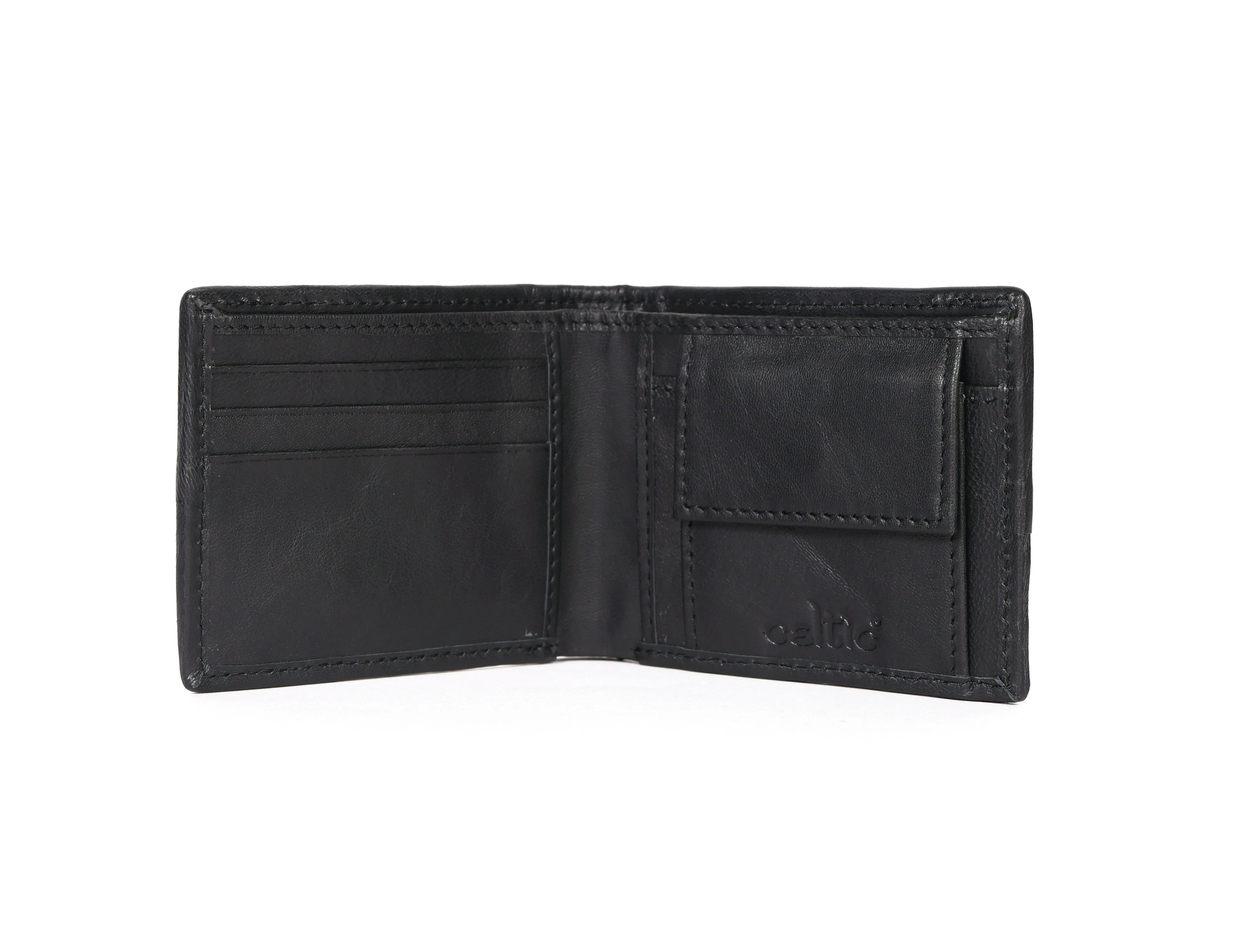 Black Braided Leather Wallet, Art:- LA-1409