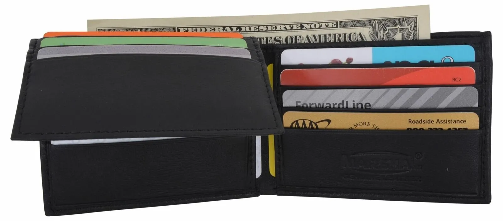 Boys Slim Flap Up ID Card Bifold Leather Wallet