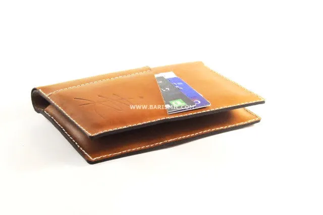 Brown Leather Passport Wallet