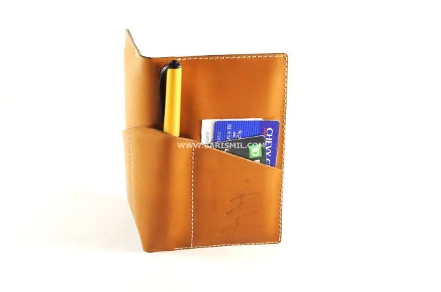 Brown Leather Passport Wallet