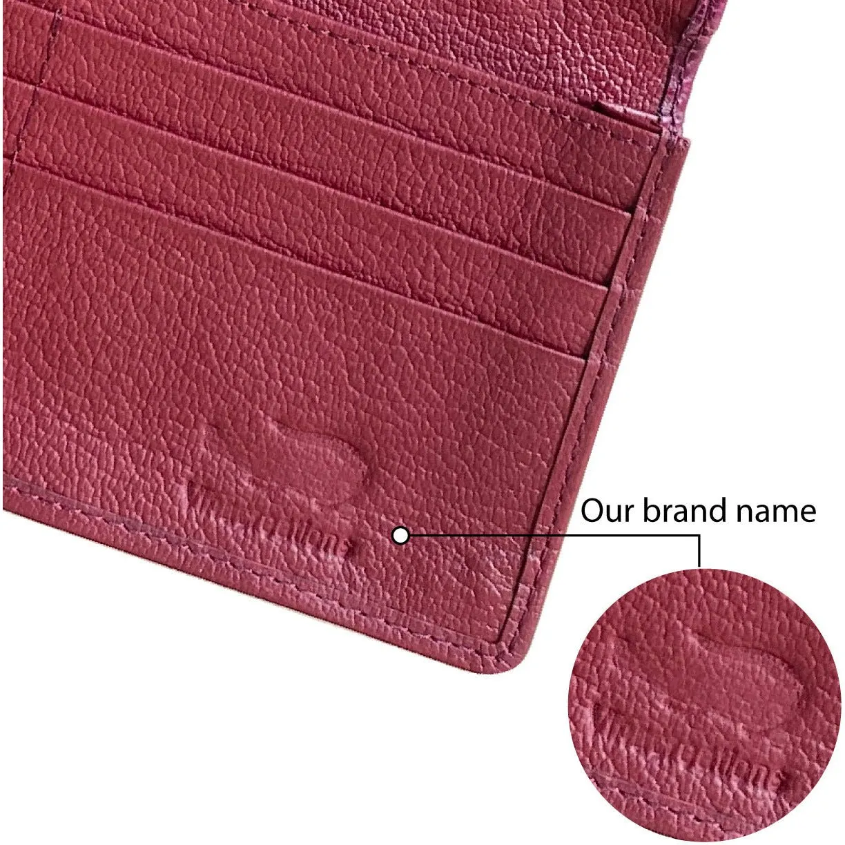 Burgundy Alligator Long Wallet For Men | Premium Crocodile Belly Leather Checkbook | RFID Blocking | LON70