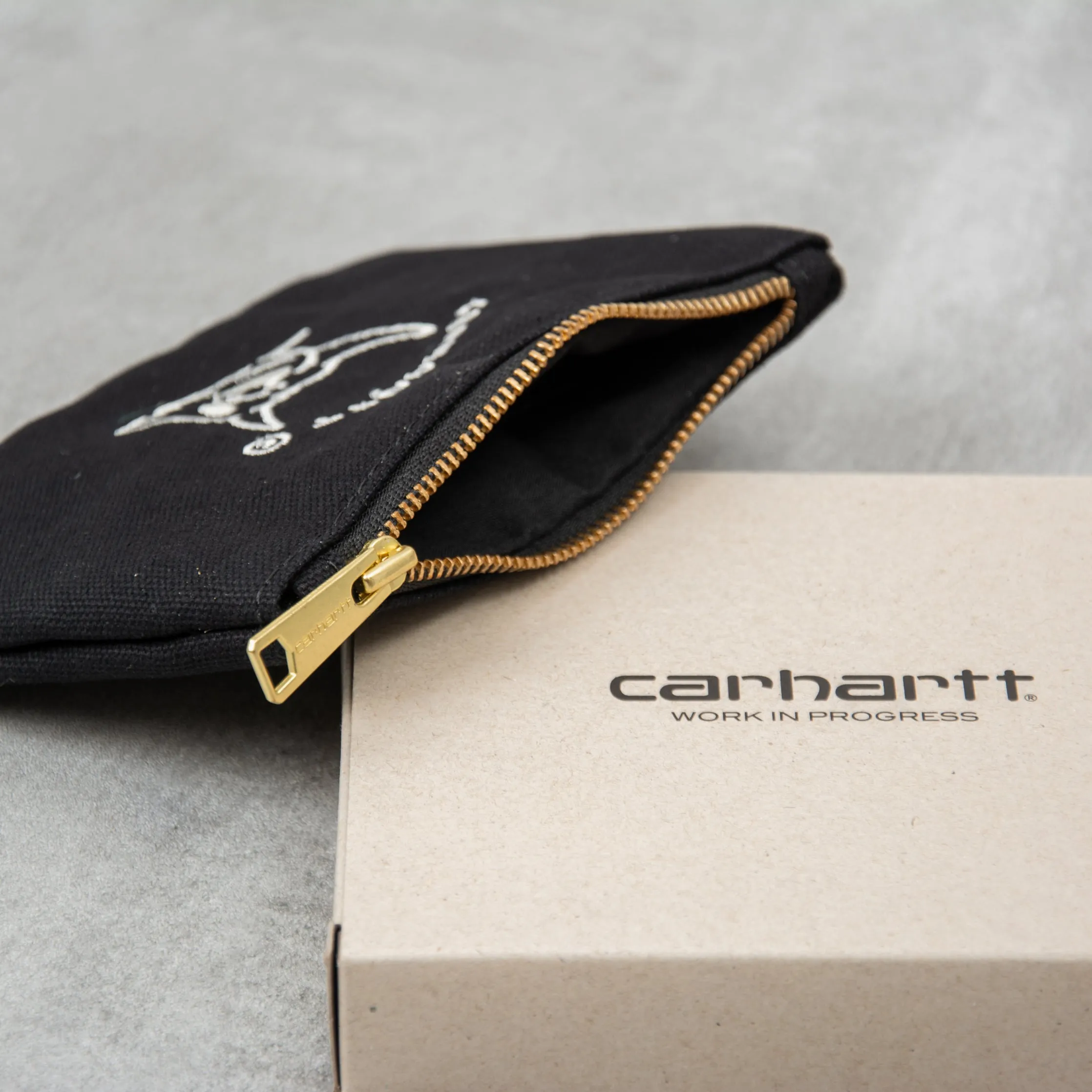 Carhartt WIP New Frontier Zip Wallet - Black / Wax