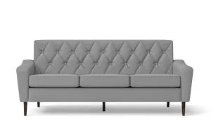 Carpi 3 Seater Sofa Grey Leather