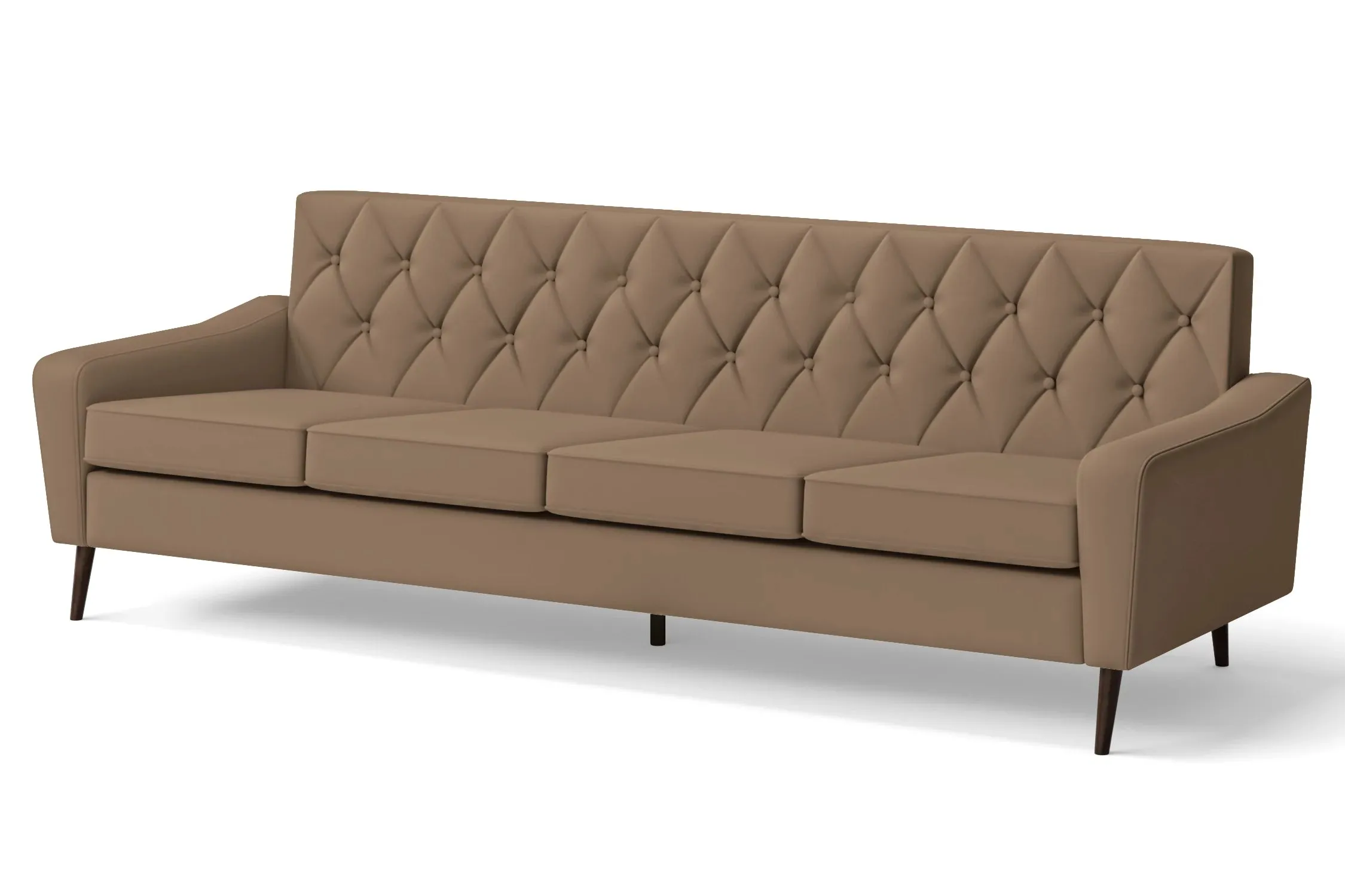 Carpi 4 Seater Sofa Stone Leather