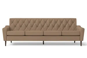 Carpi 4 Seater Sofa Stone Leather