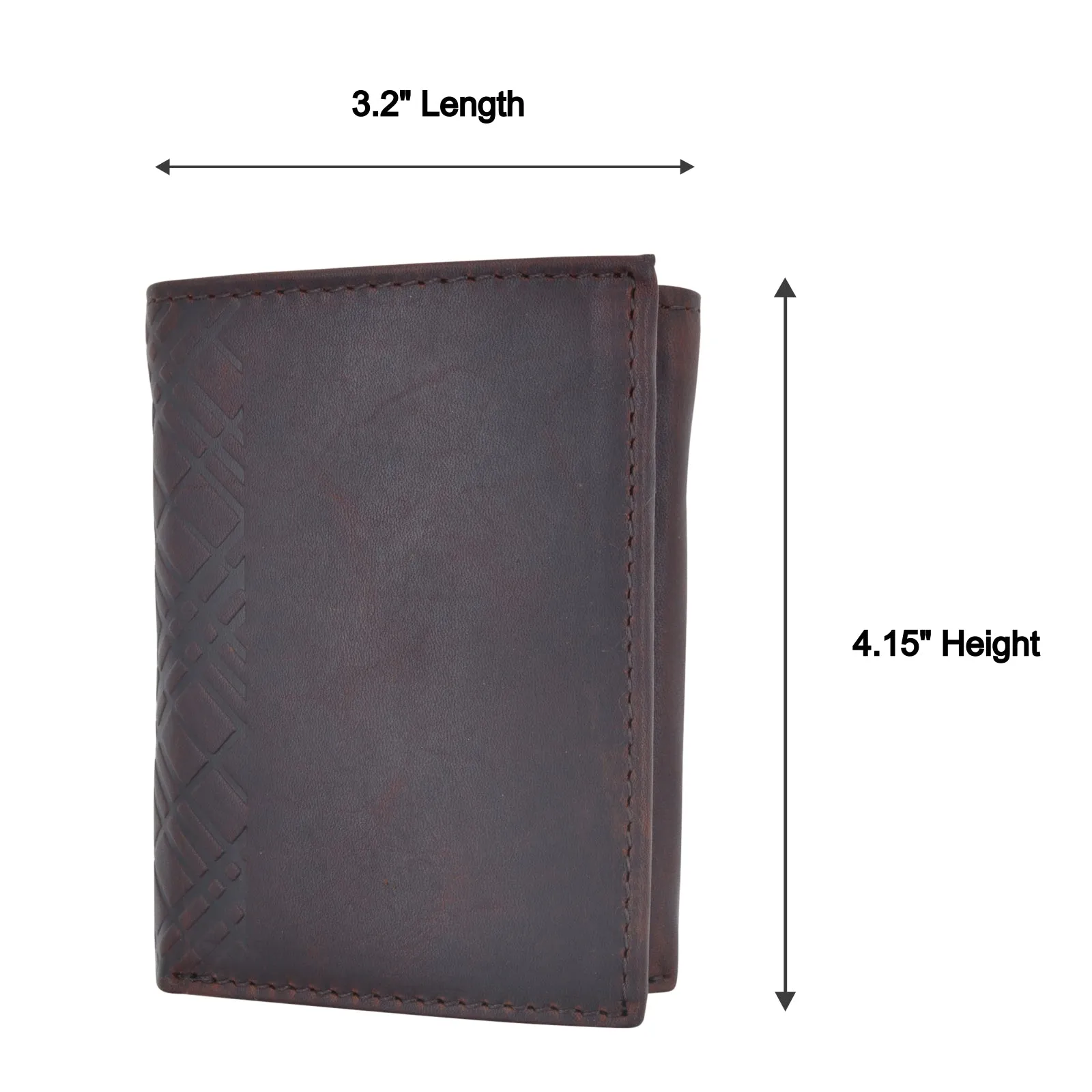 Cazoro Extra Capacity Trifold Wallet for Men RFID Blocking Genuine Leather Wallet Black Brown