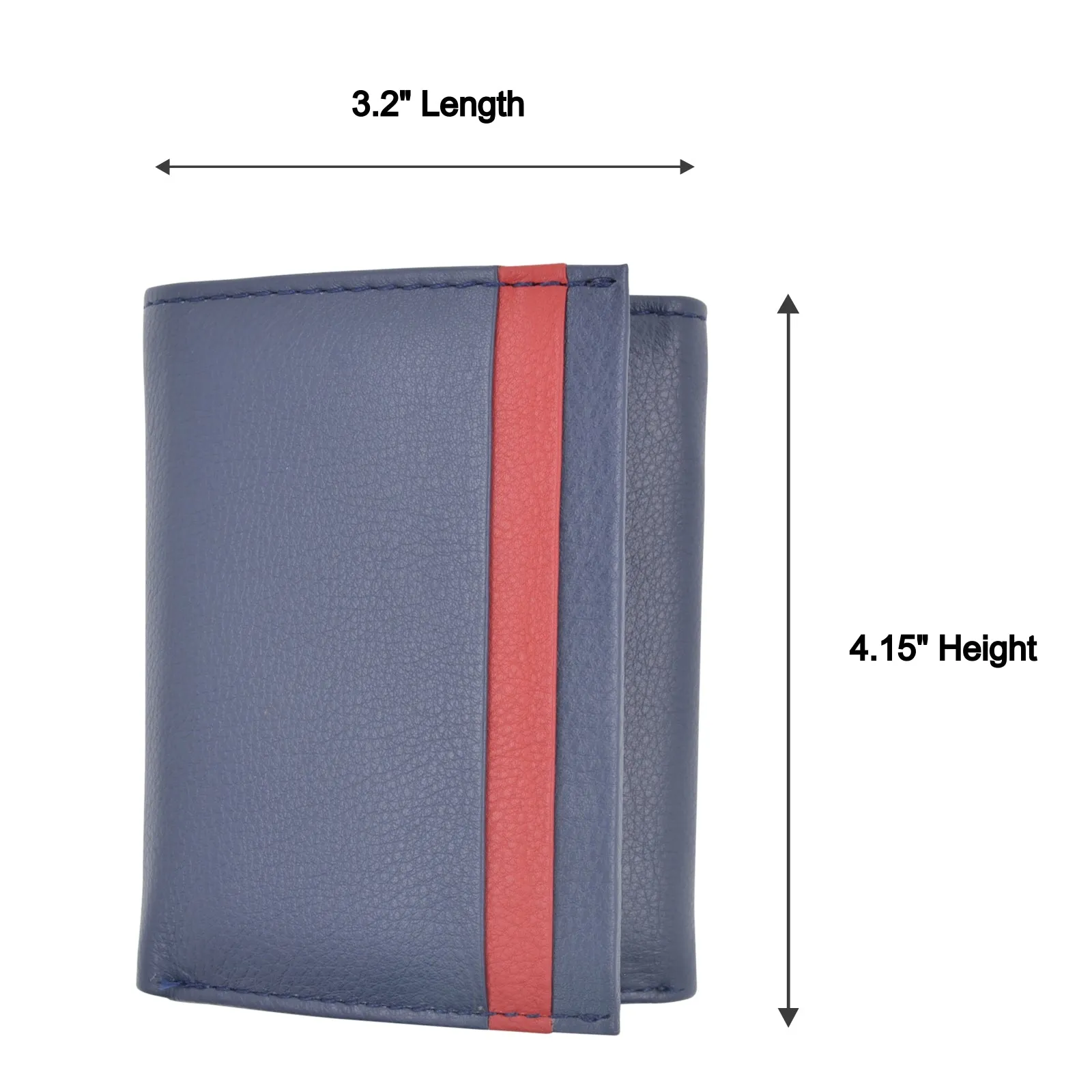 CAZORO Genuine Leather Trifold Wallets For Men RFID Blocking Mens Slim Trifold Wallet With ID Window