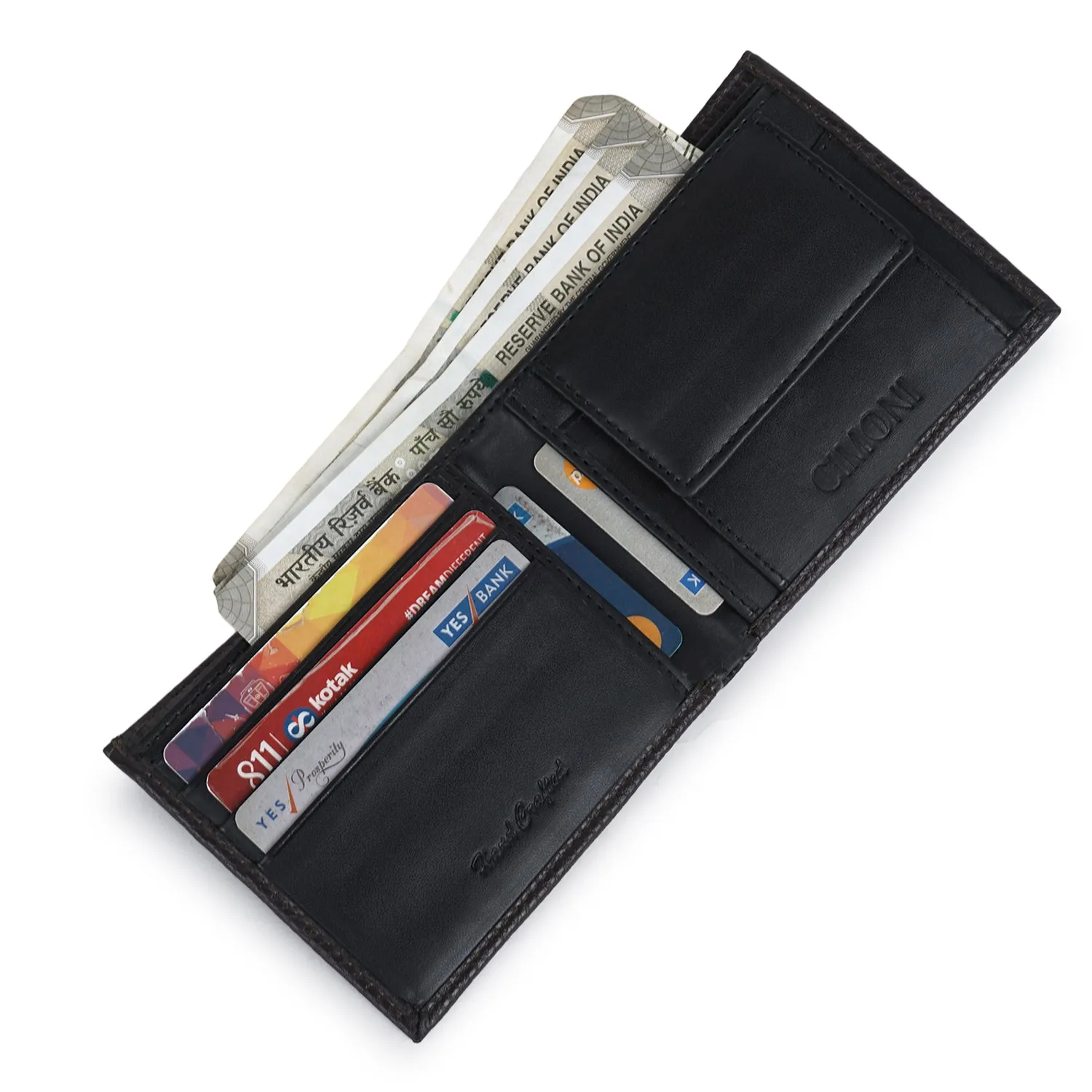 CIMONI PU Leather Casual Multi Credit Cards Slots with 1 Flap Coint Wallet for Men