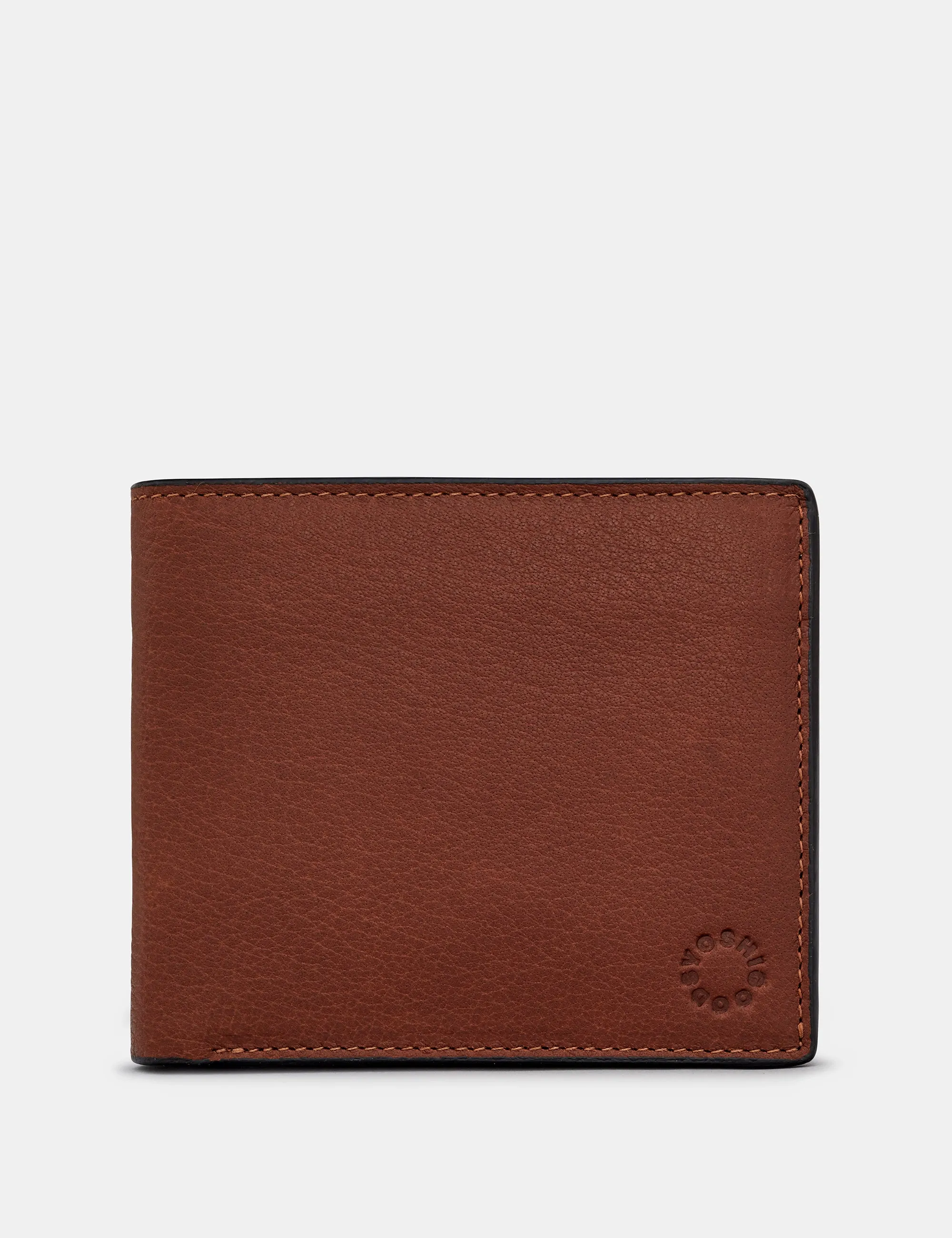 Extra Capacity Brown Leather Wallet With Coin Pocket