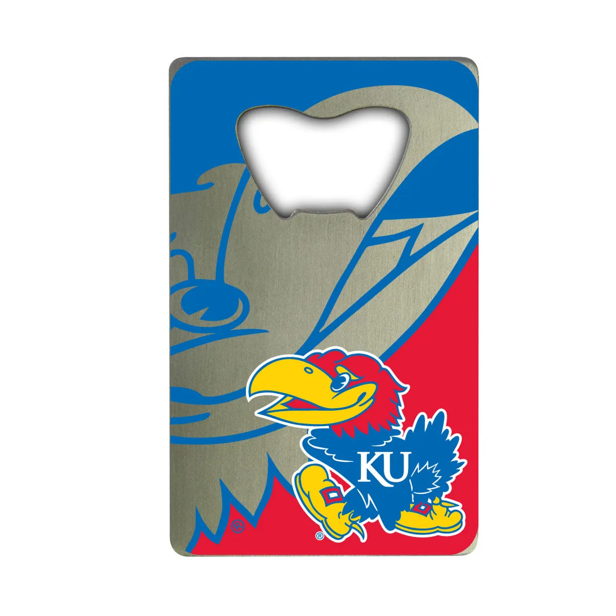 Fanmats Kansas Jayhawks Credit Card Style Bottle Opener - 2” x 3.25"