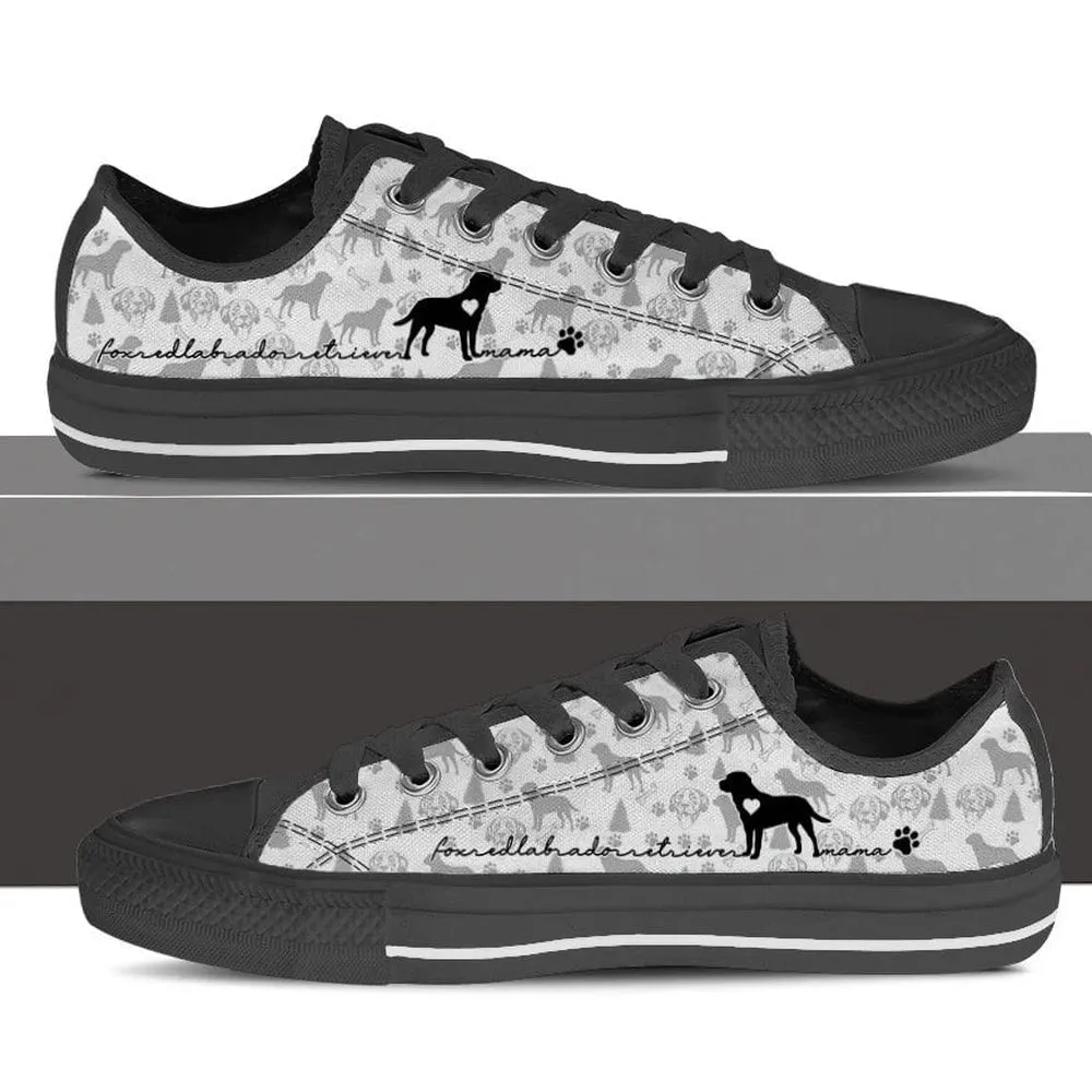 Fox Red Labrador Retriever Low Top Shoes, Animal Print Canvas Shoes, Print On Canvas Shoes