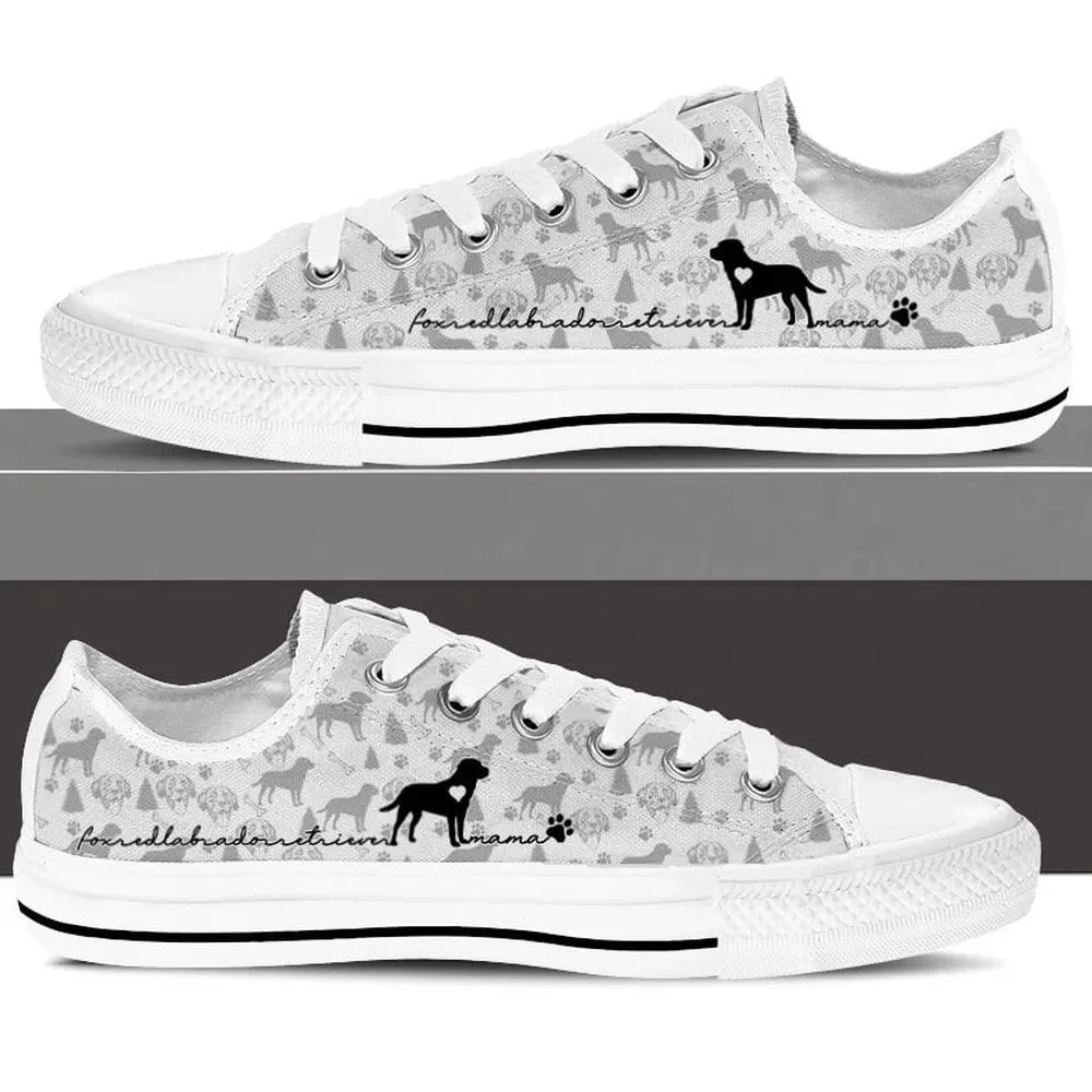 Fox Red Labrador Retriever Low Top Shoes, Animal Print Canvas Shoes, Print On Canvas Shoes