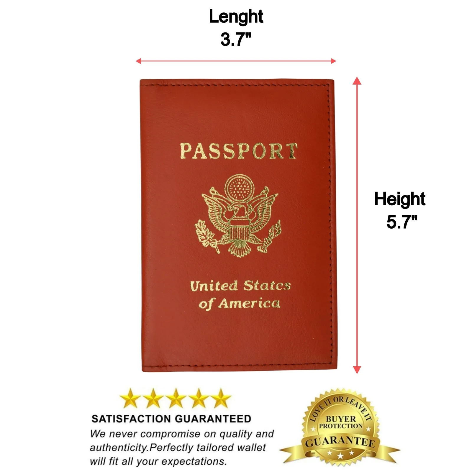 Genuine Leather Passport Cover Holder Case for Travel Best Gift BUY 1 GET 1 FREE