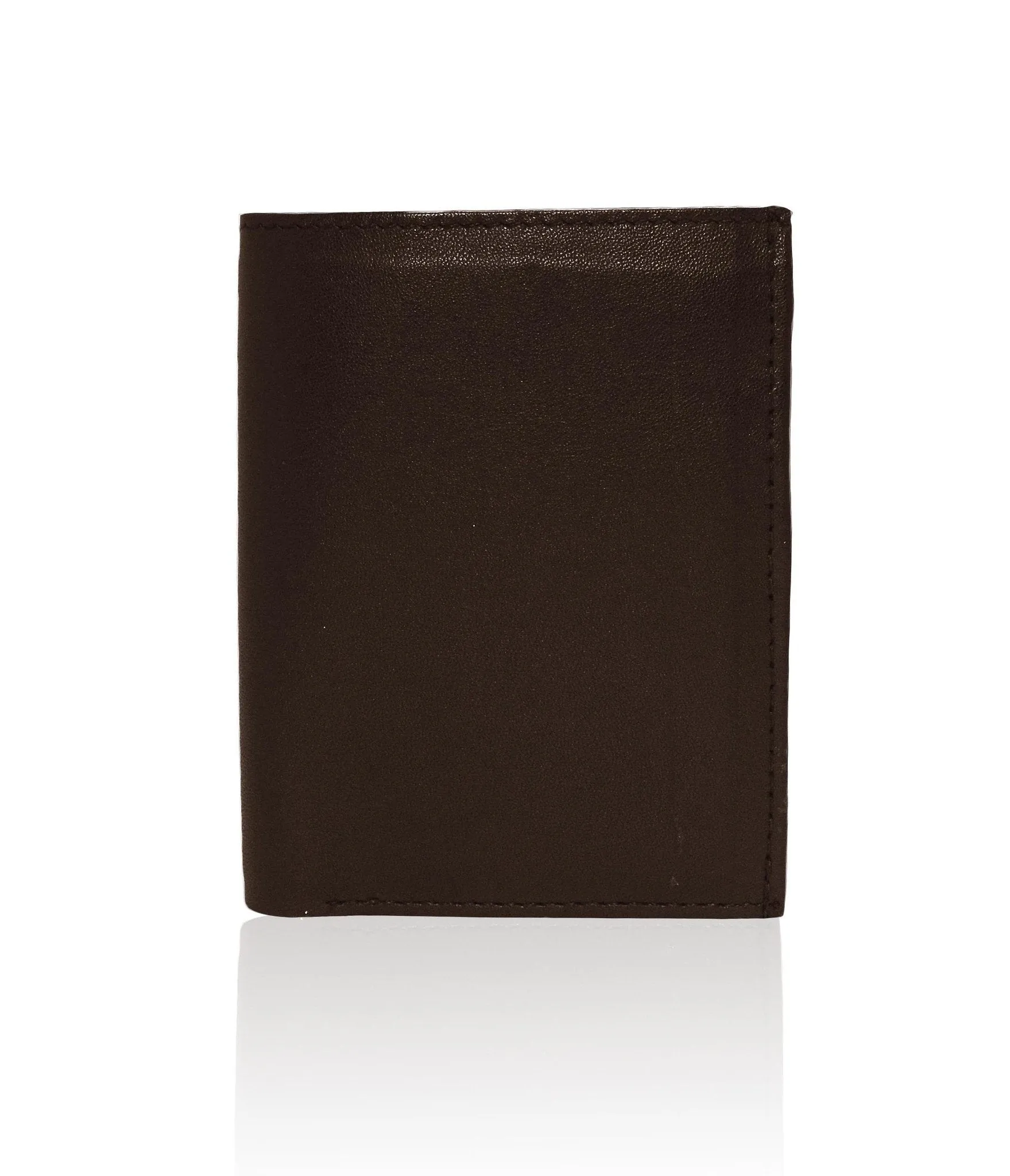 Genuine RFID-Blocking Men's Extra Capacity Leather Wallet - Brown