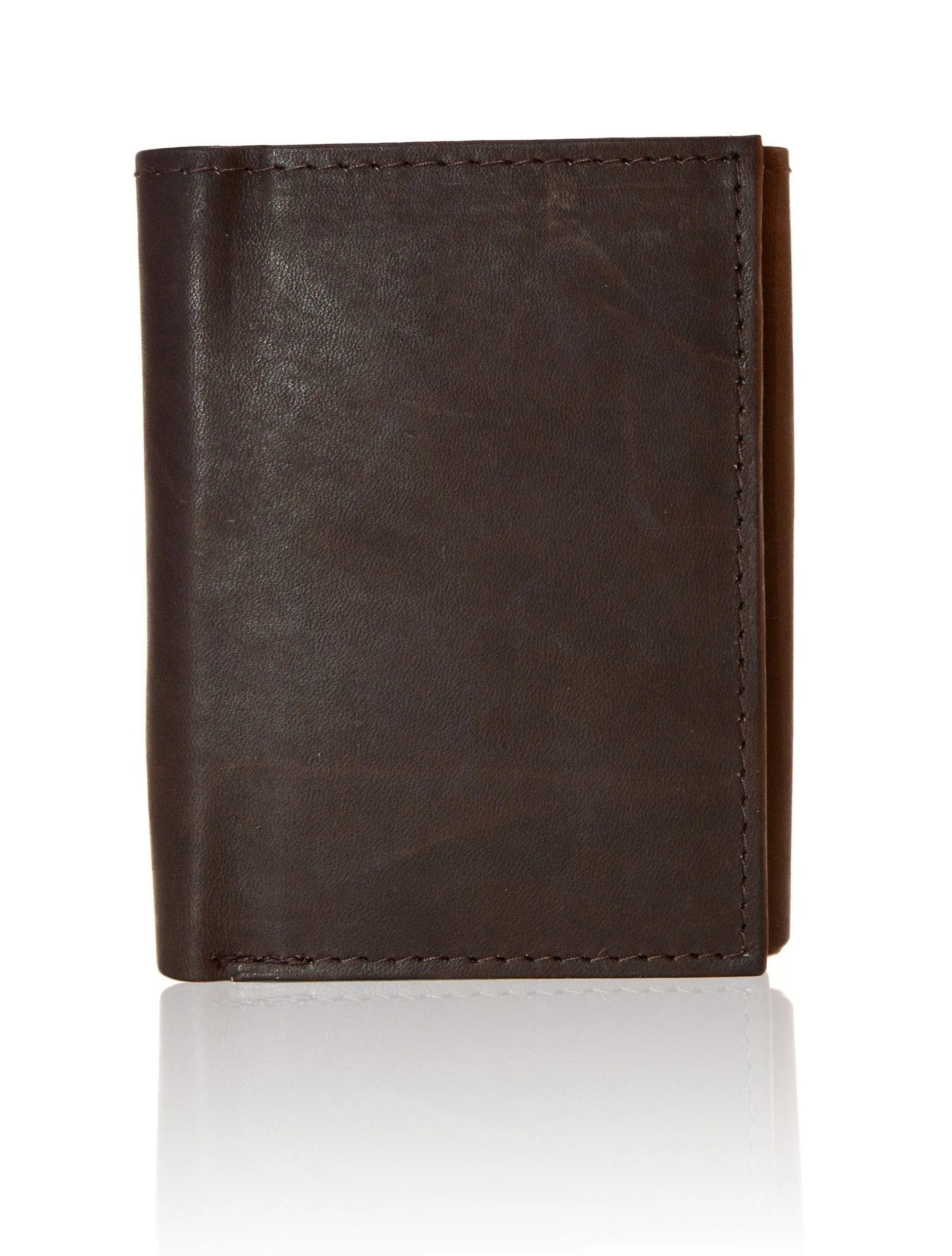 Genuine RFID-Blocking Tri-fold Leather Wallet