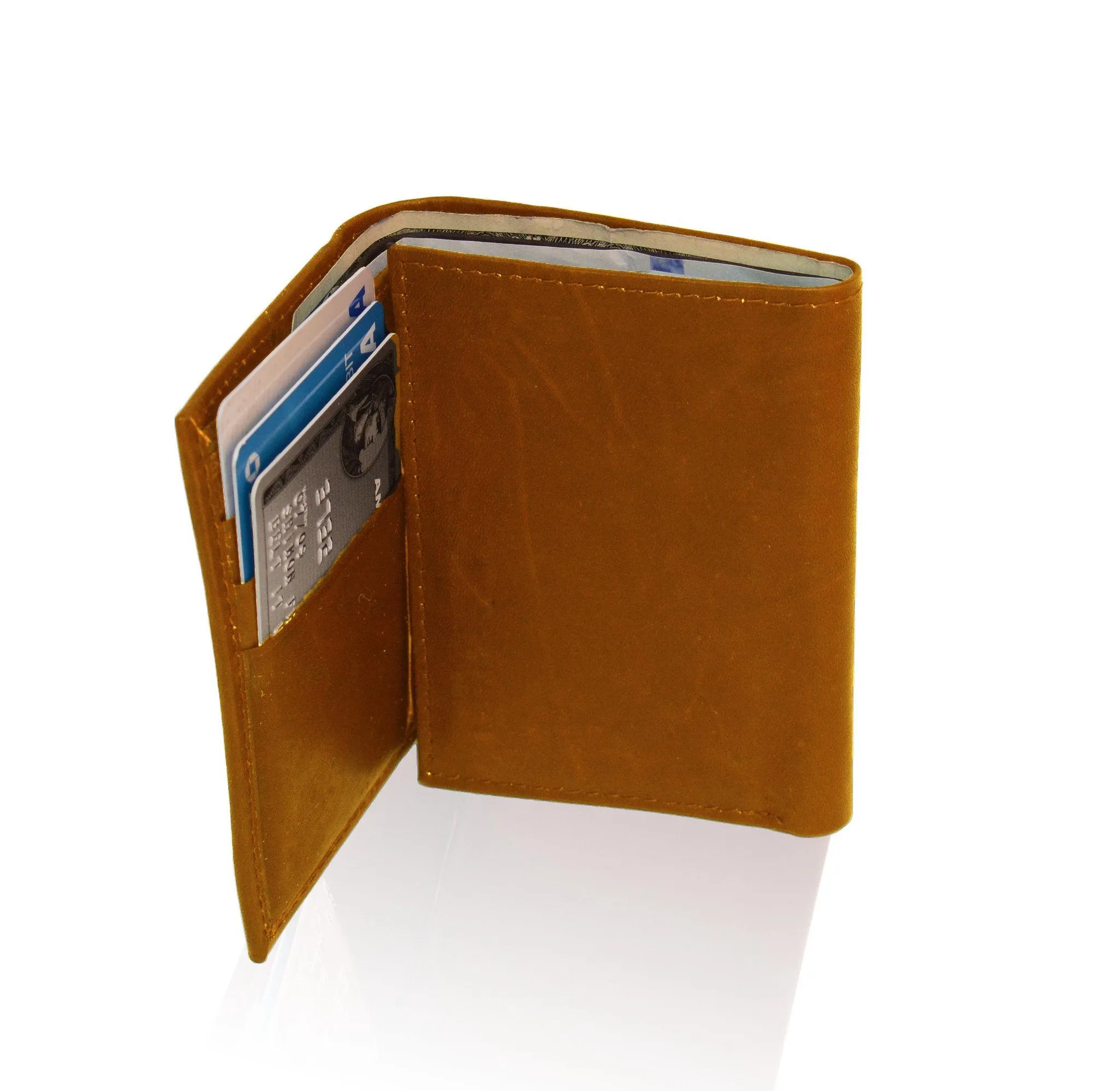 Genuine RFID-Blocking Tri-fold Leather Wallet