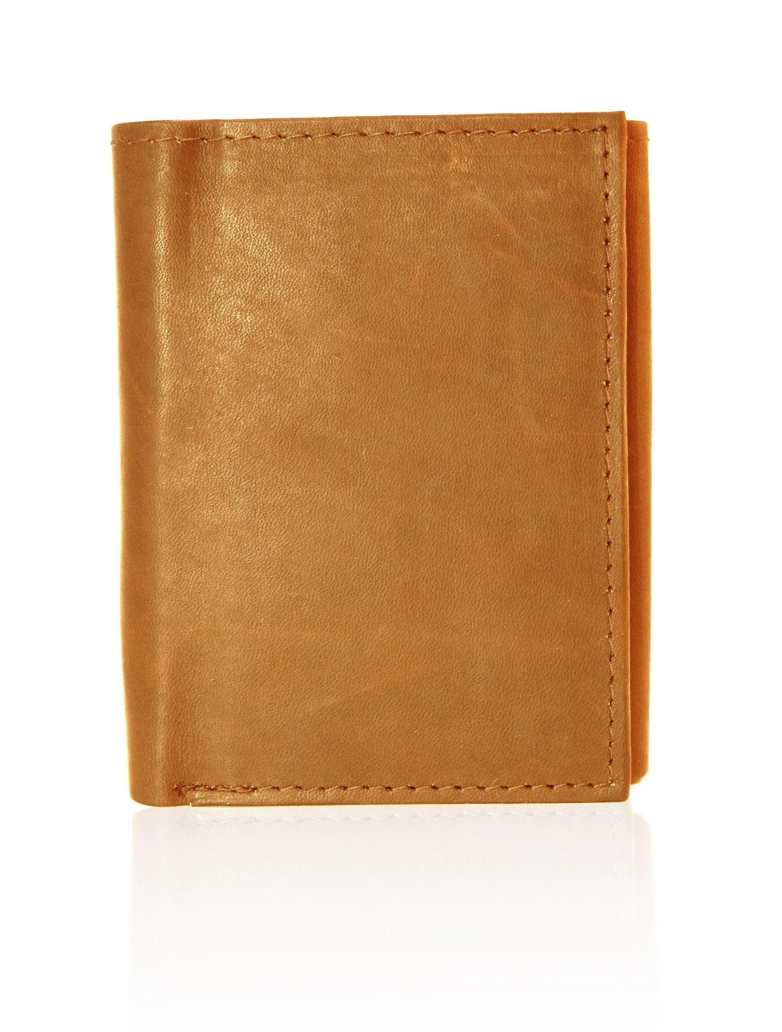 Genuine RFID-Blocking Tri-fold Leather Wallet