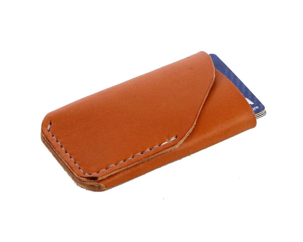 H B CARD LEATHER WALLET | TAN LEATHER WALLET