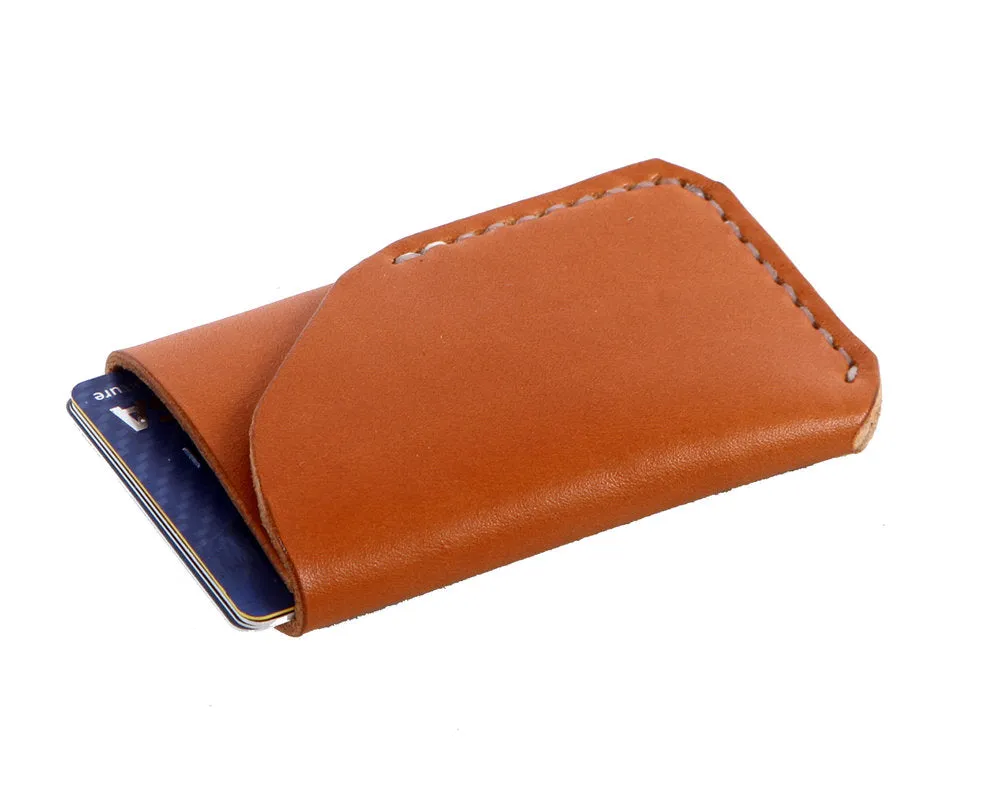 H B CARD LEATHER WALLET | TAN LEATHER WALLET