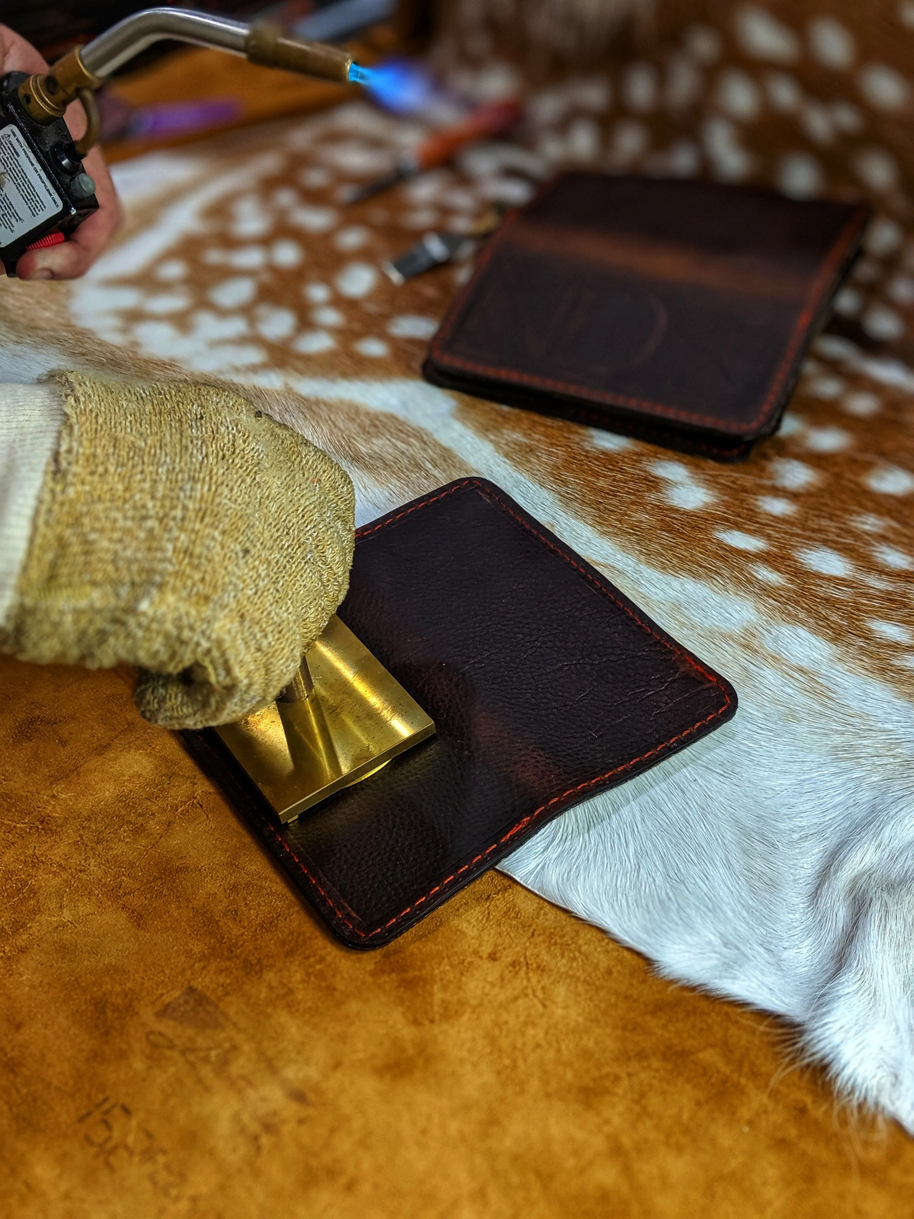 Handmade Brown Carter Wade Long Genuine Leather Wallet