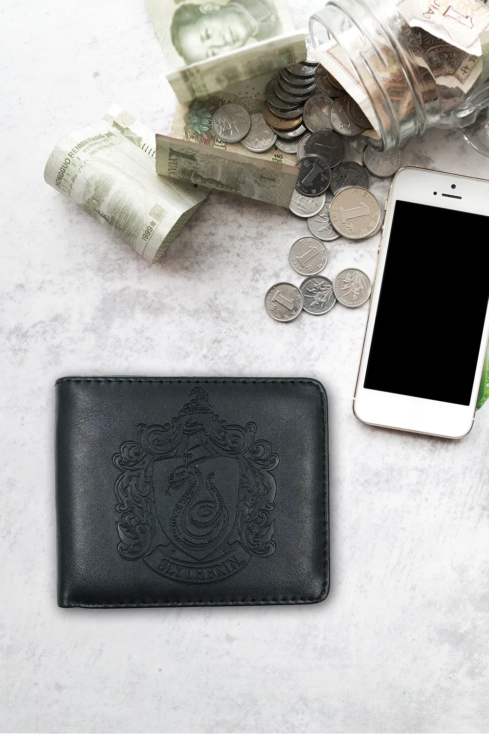 Harry Potter Embossed Slytherin PU Wallet