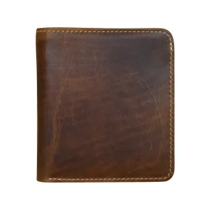 ILI Mens Mini Bifold Wallet 7231 Rustic Brown