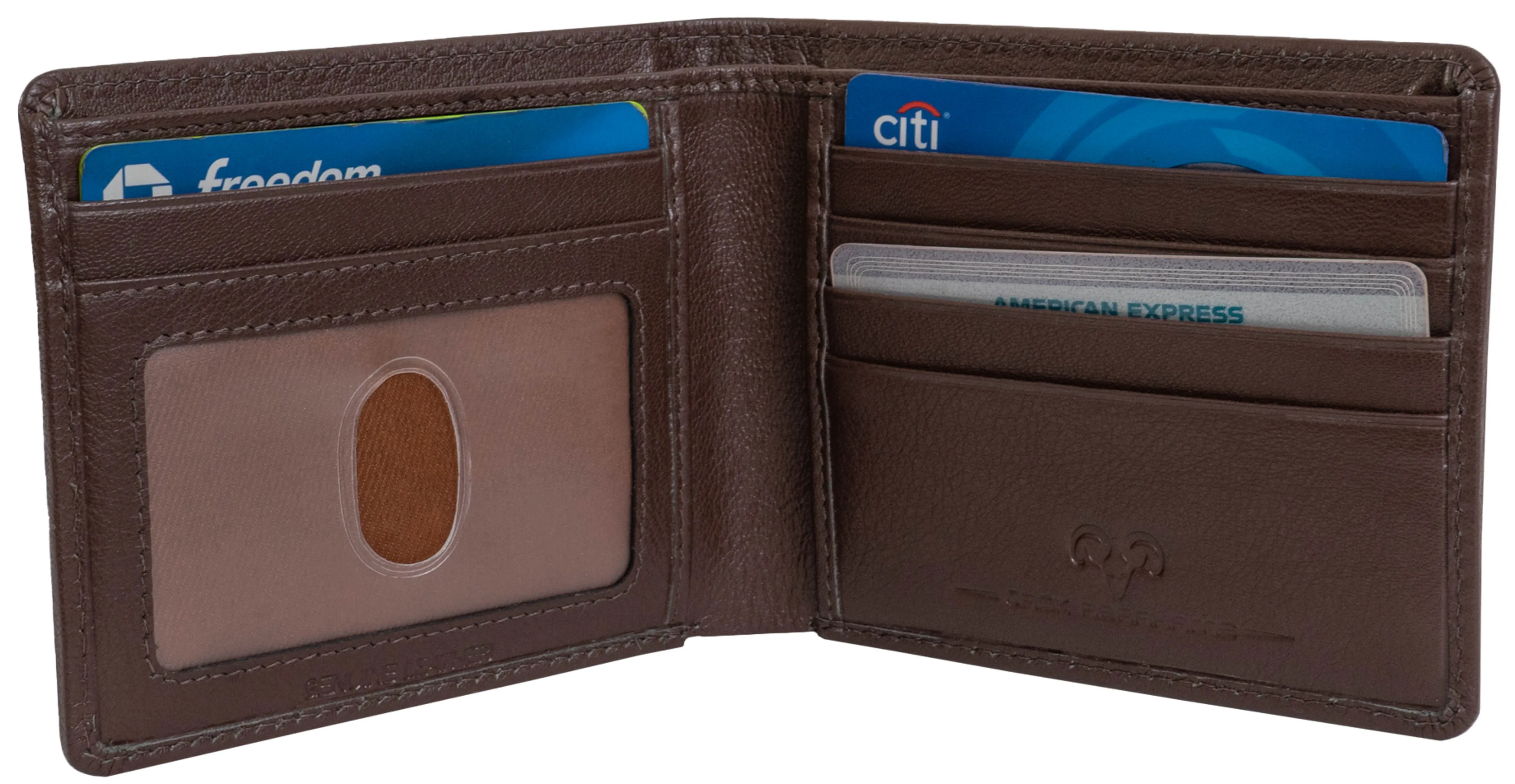 Jack Abrahams Bi-Fold RFID Wallet With Flip ID Window Pocket