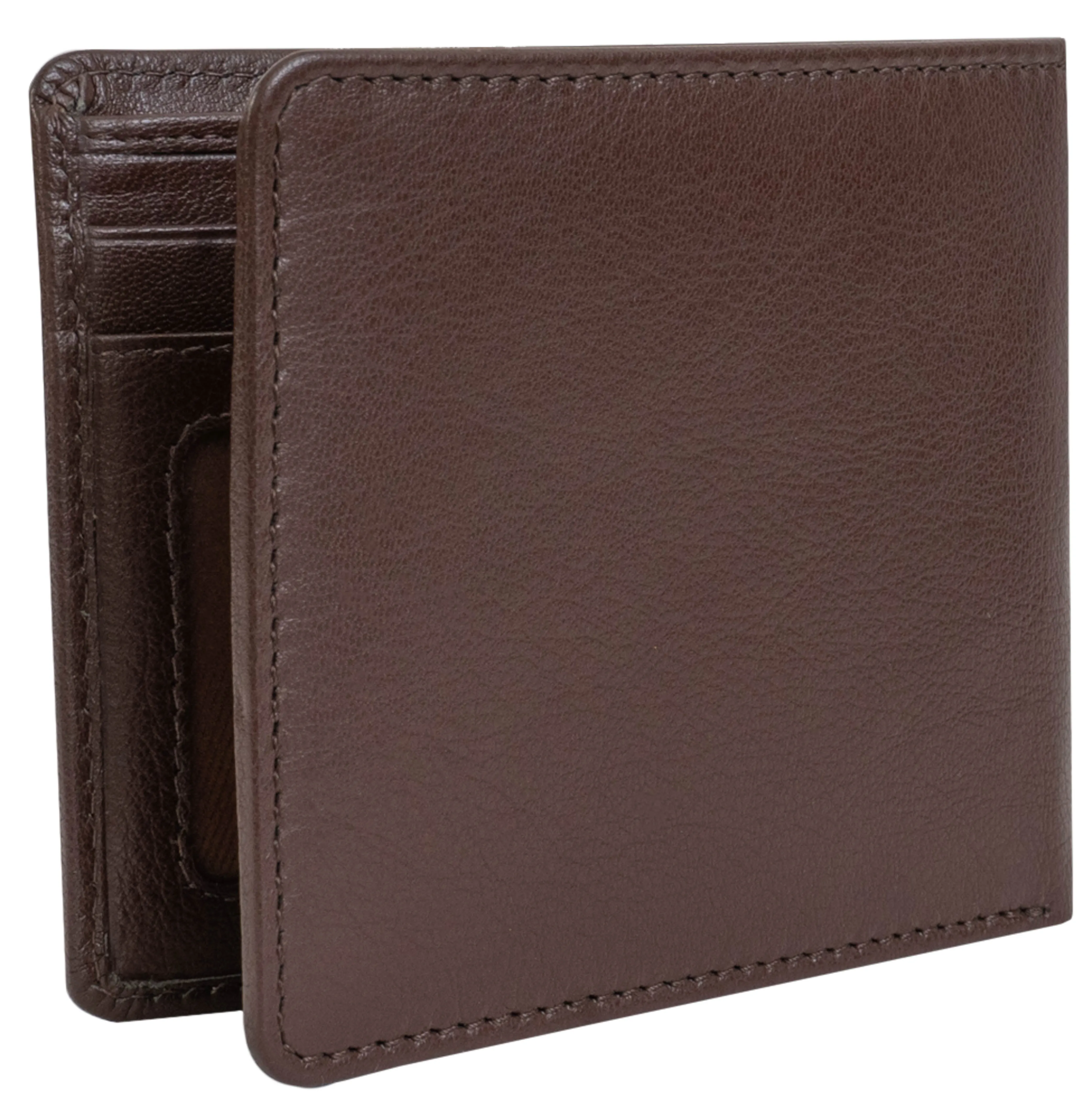 Jack Abrahams Bi-Fold RFID Wallet With Flip ID Window Pocket