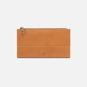 Jill Large Bifold Wallet In Polished Leather - Natural