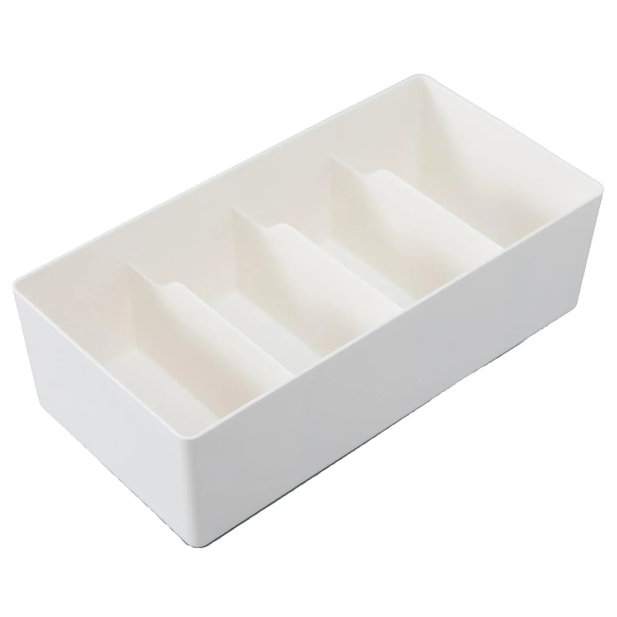 Kuber Industries Cloth Storage Box 4 GridDrawer Divider|Wardrobe Organizer For clothes-Pack of 5 (White)