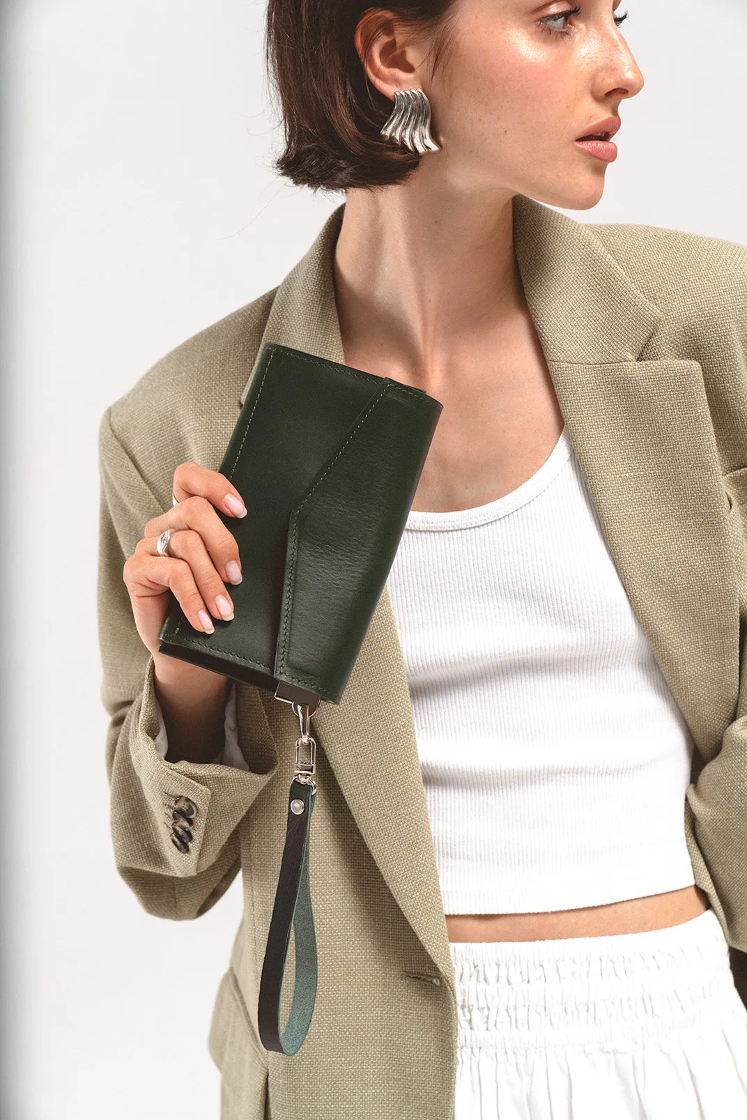 Leather AirTag Long Flap Wallet