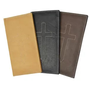 Leather Checkbook Cover Cross Sign