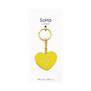 Left My Heart on Kauai Enamel Keychain