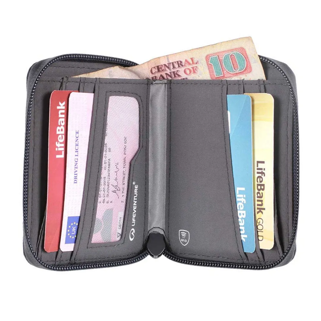 Lifeventure RFiD Zipped Bi-Fold Wallet