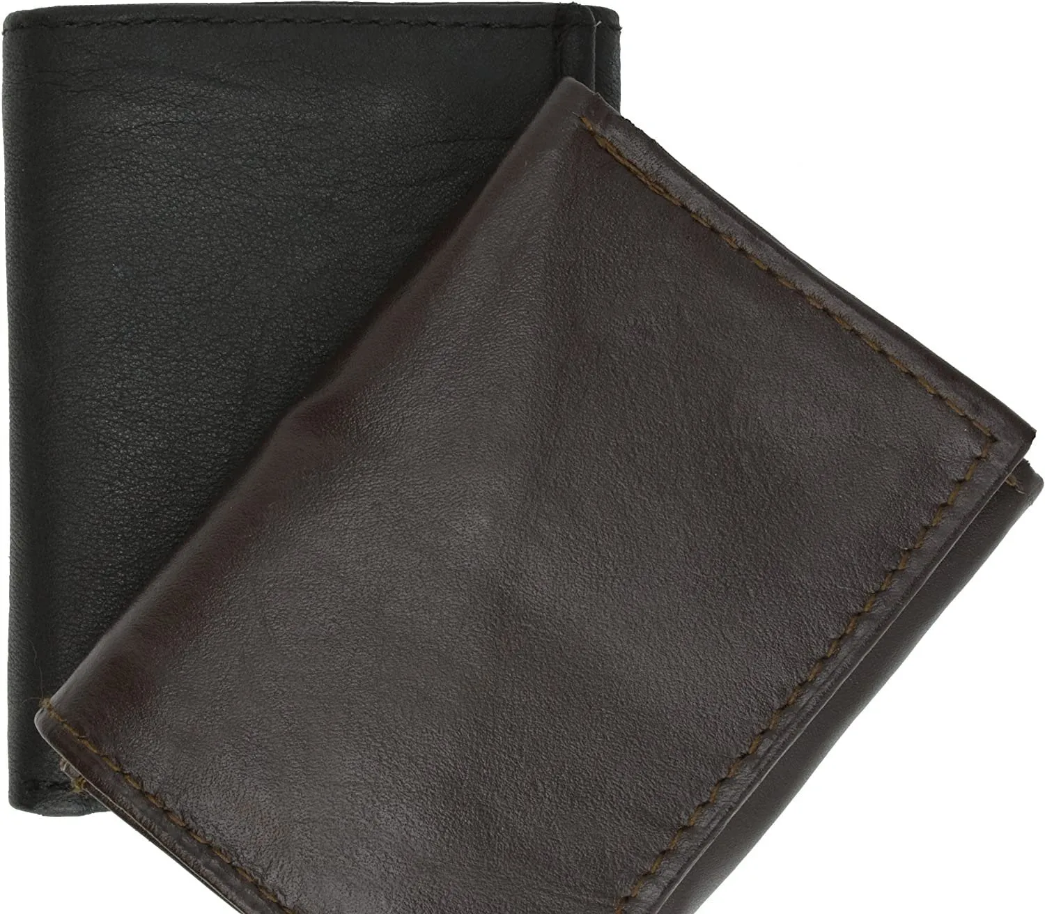 Marshal Genuine Lambskin Soft Leather ID and Credit Card Trifold Wallet