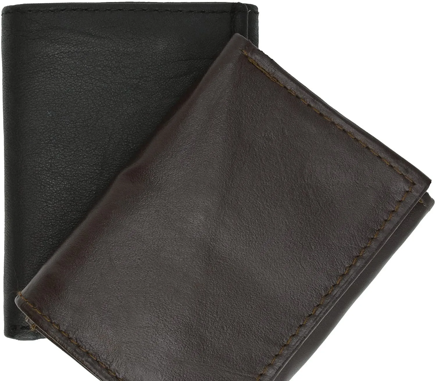 Marshal Genuine Lambskin Soft Leather ID and Credit Card Trifold Wallet