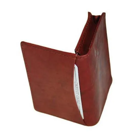 Men's Genuine Leather Bi-Fold Wallet Supplier - Brown